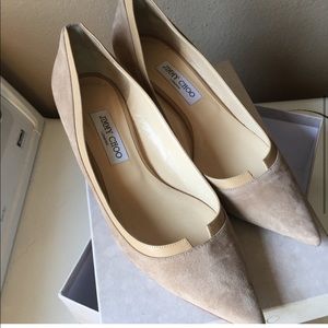 Jimmy Choo suede size 10 kitten heels